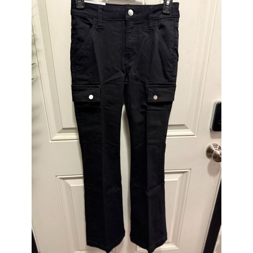 Joes Jeans Womens Black Frankie Bootcut Petite Cargo Pants Size 23